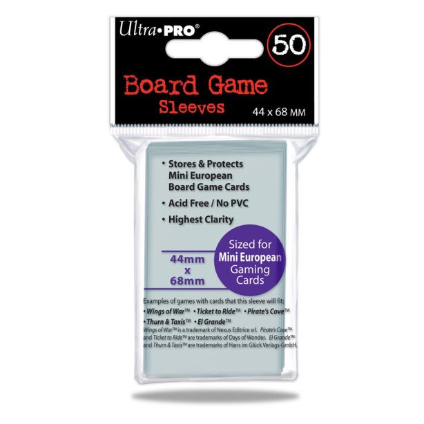 SLEEVES Board Game 44x68mm 50