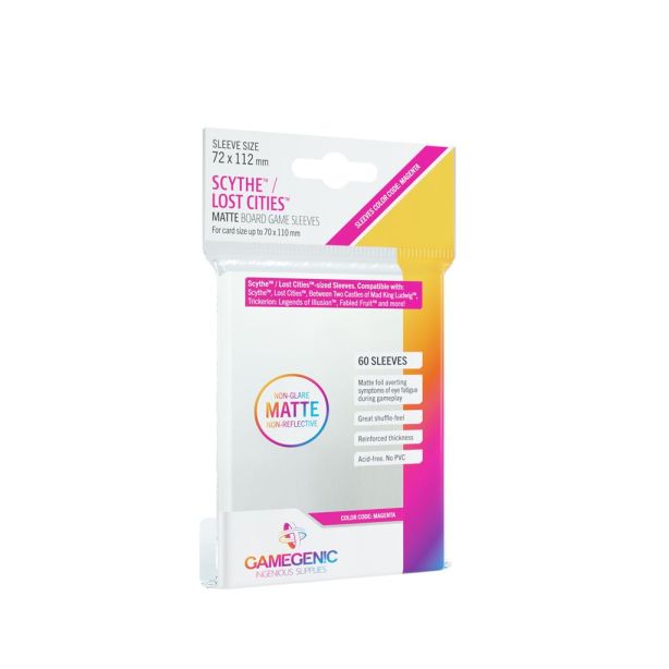 SLEEVES Matte Board Game - Magenta 72x112 (60)