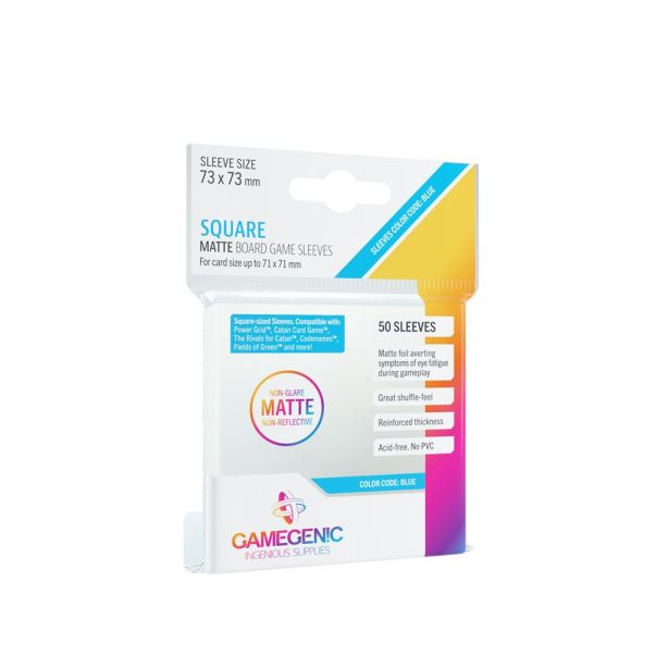 SLEEVES Matte Board Game - Blue 73x73mm (50)