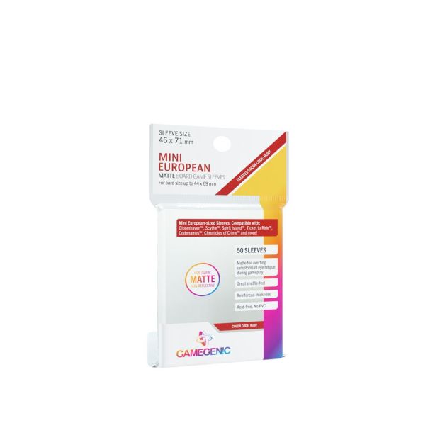 SLEEVES Matte Board Game - Ruby 46x71mm (50)