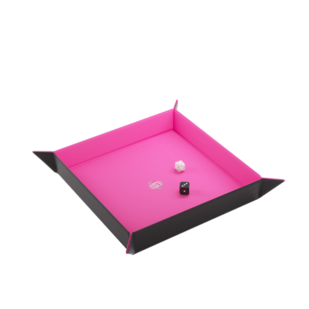 Magnetic Dice Tray Square Black/Pink