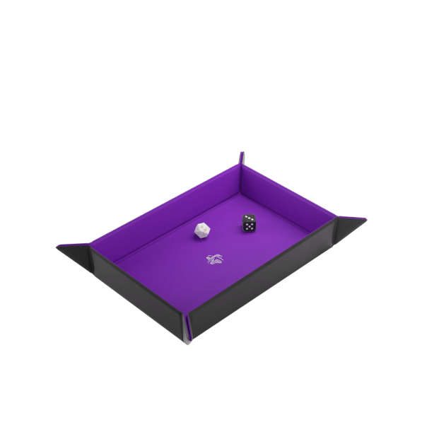Magnetic Dice Tray Rectangular Black/Purple