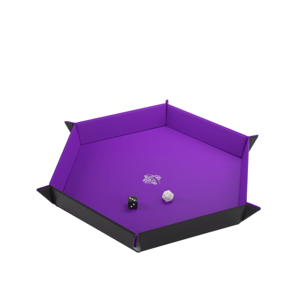 Magnetic Dice Tray Hexagonal Black/Purple