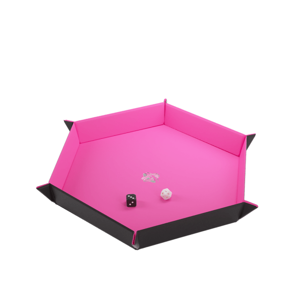 Magnetic Dice Tray Hexagonal Black/Pink
