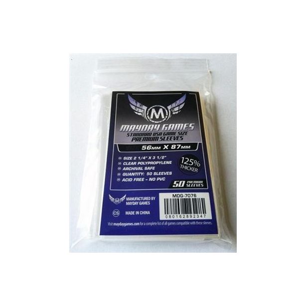 SLEEVES Standard USA Premium 56x87 mm (50)