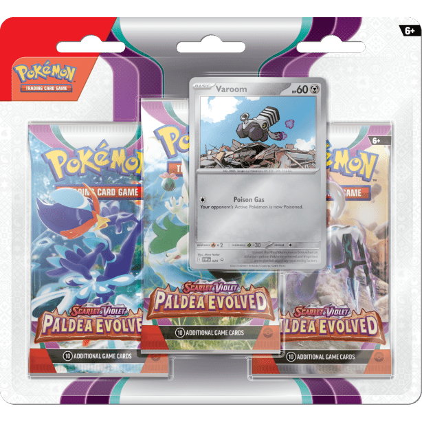 Pokemon: Scarlet & Violet - Paldea Evolved - 3-booster blister: Varoom