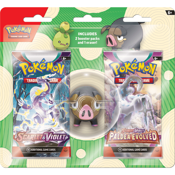 POK TCG 2Pack Eraser Lechonk/Smoliv