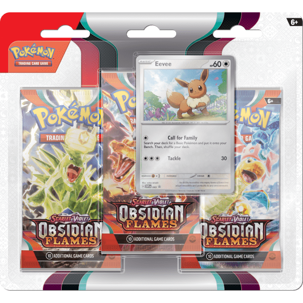 Pokemon: Scarlet & Violet - Obsidian Flames - 3-booster blister: Eevee