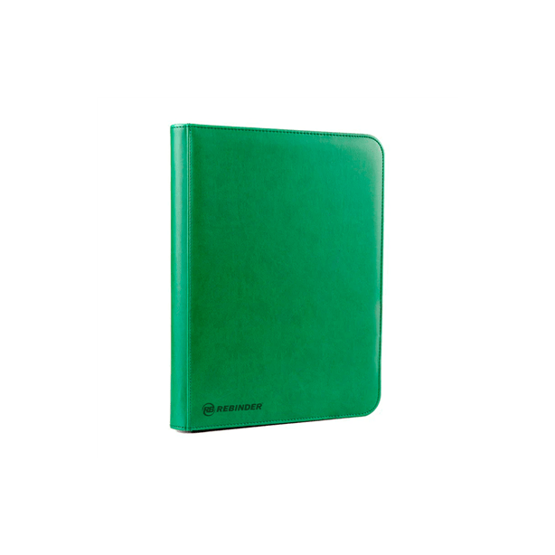 Toploader Binder Zipped 9-pocket Green