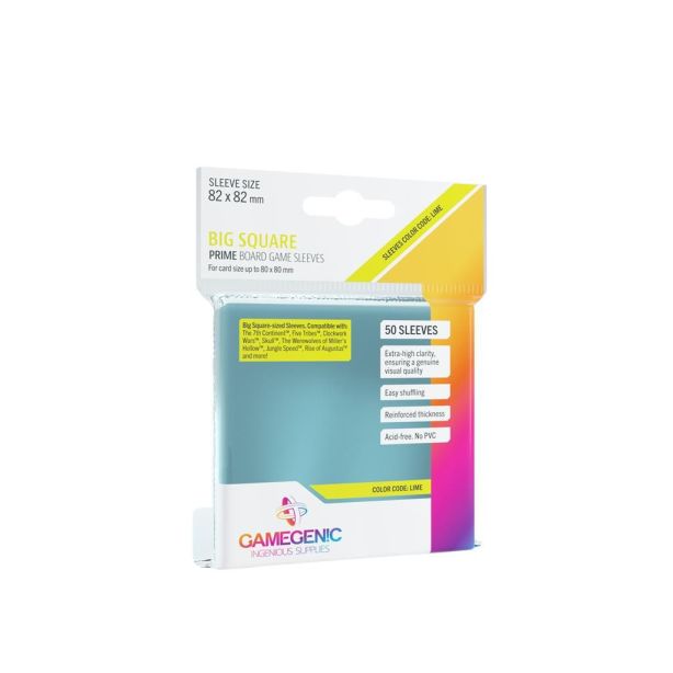 SLEEVES Prime Board Game - Lime 82x82mm (50)