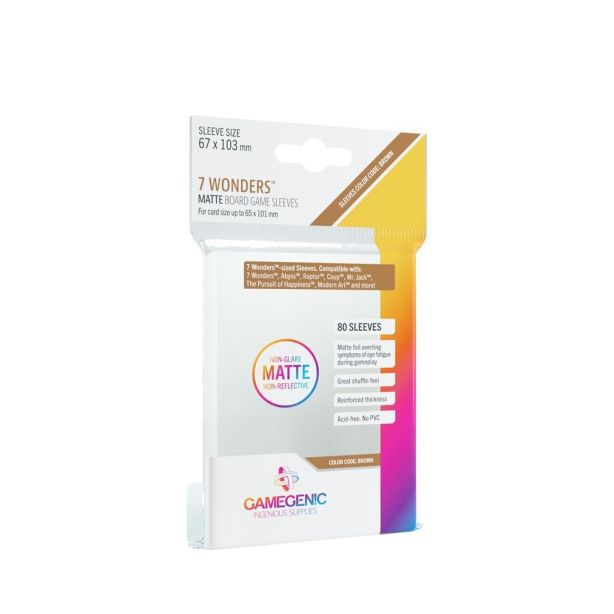 SLEEVES Matte Board Game - Brown 67x103 (80)