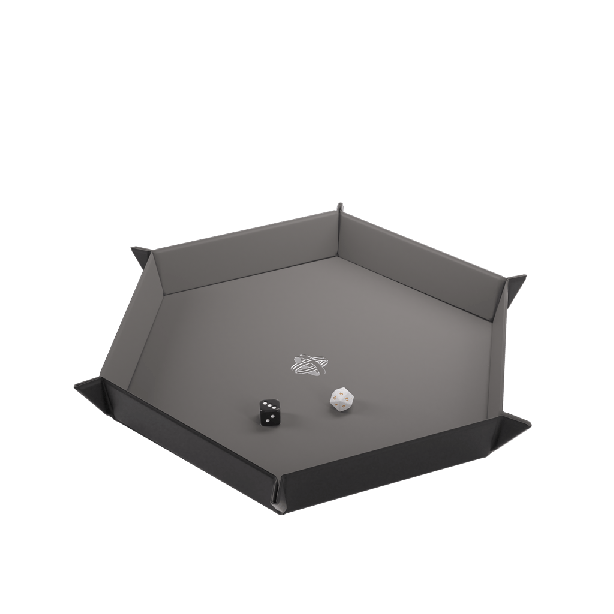 Magnetic Dice Tray Hexagonal Black/Gray