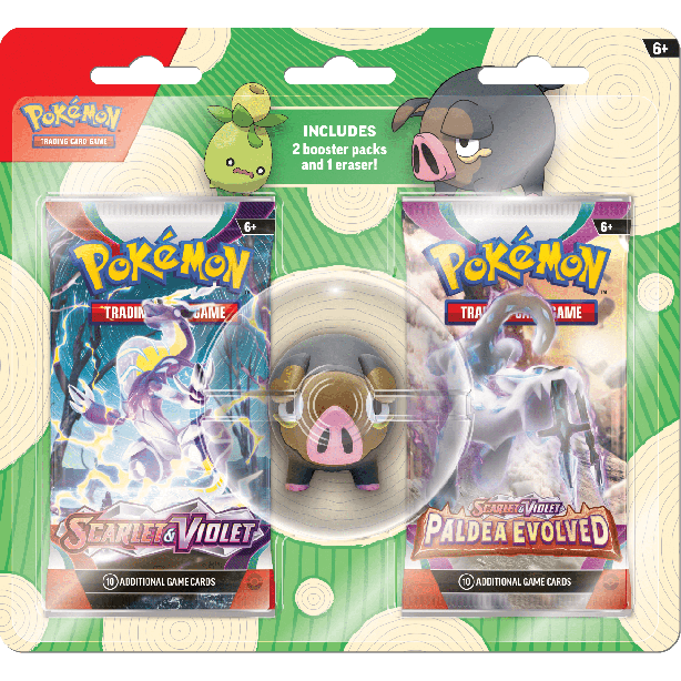 Pokemon: Back to School Eraser Lechonk/Smoliv