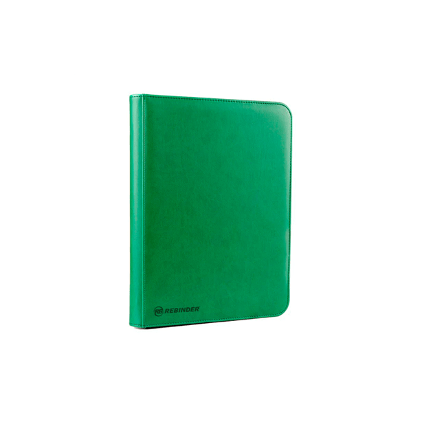 Toploader Binder Zipped 9-pocket Green